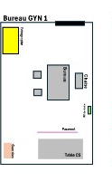 Plan d'implantation Bureau GYN 1 — Polyclinique Nassib