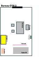 Plan d'implantation Bureau GYN 2 — Polyclinique Nassib