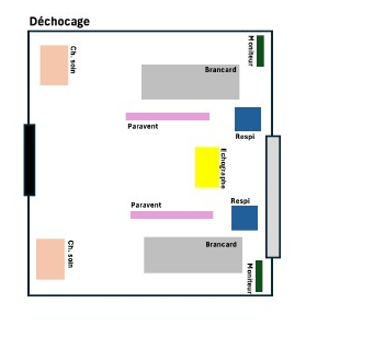 Plan d'implantation Déchocage — Polyclinique Nassib