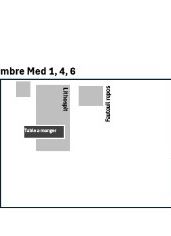 Plan d'implantation Chambre Med type A — Polyclinique Nassib