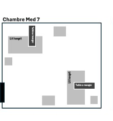 Plan d'implantation Chambre Med 7 — Polyclinique Nassib