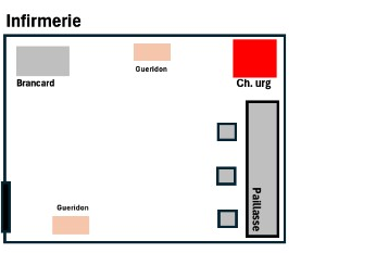 Plan d'implantation Infirmerie maternité — Polyclinique Nassib