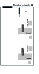 Plan d'implantation Chambre maternité 12 — Polyclinique Nassib